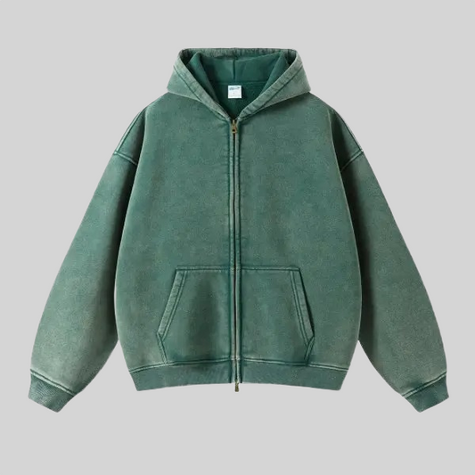 Green Zip-Up Hoodie