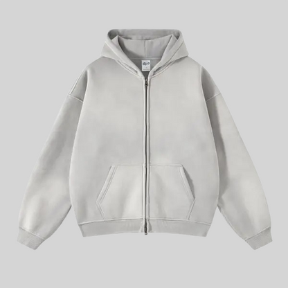 Grey Zip-Up Hoodie