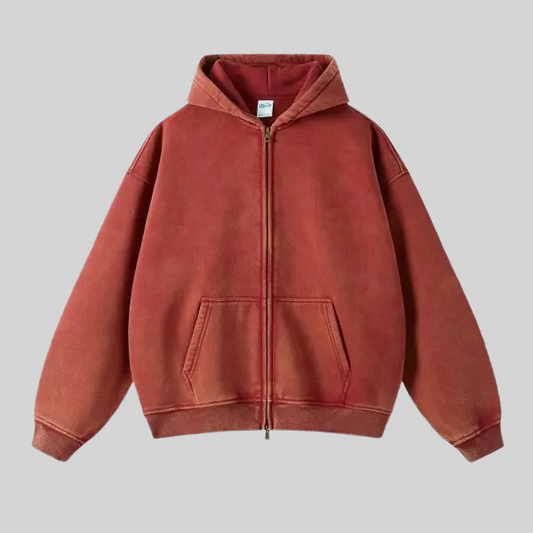 Red Zip-Up Hoodie