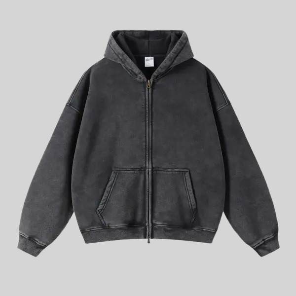 Black Zip-Up Hoodie