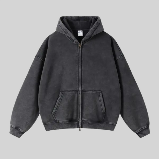 Black Zip-Up Hoodie